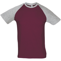 Vêtements Homme T-shirts manches courtes Sols 11190 Bordeaux/gris chiné