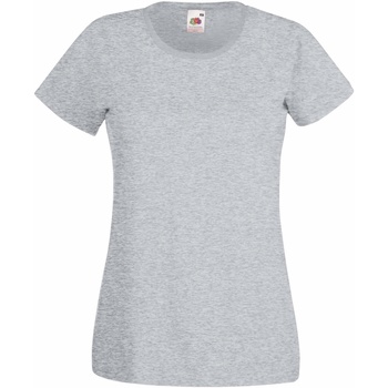 Vêtements Femme T-shirts manches courtes Fruit Of The Loom 61372 Gris