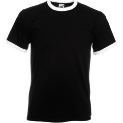 Vêtements Homme T-shirts manches courtes B And C 61168 Noir/ Blanc