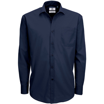 Vêtements Homme Chemises manches longues B And C SMP61 Bleu