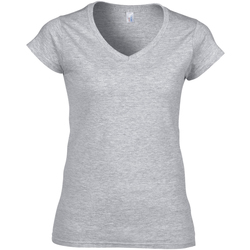 Vêtements Femme T-shirts manches courtes Gildan Soft Style Gris sport
