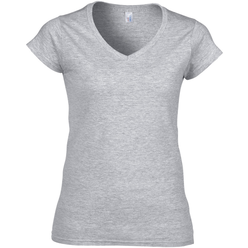 Vêtements Femme T-shirts manches courtes Gildan Soft Style Gris