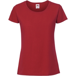 Vêtements Femme T-shirts manches longues Fruit Of The Loom SS424 Rouge