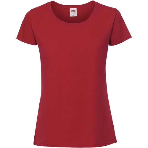 Vêtements Femme T-shirts manches longues Fruit Of The Loom SS424 Rouge