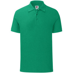 Vêtements Homme Polos manches courtes Fruit Of The Loom Iconic Vert chiné