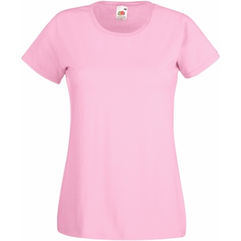 Vêtements Femme T-shirts manches courtes Fruit Of The Loom 61372 Rose clair