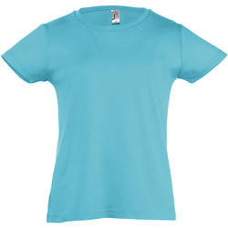 Vêtements Fille T-shirts linen manches courtes Sols Cherry Bleu atoll