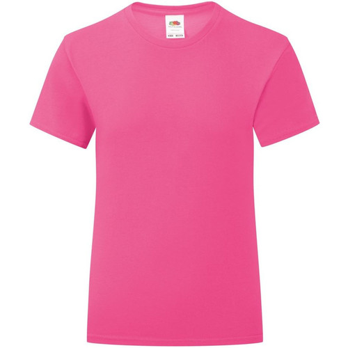 Vêtements Fille T-shirts manches longues Fruit Of The Loom 61025 Rouge