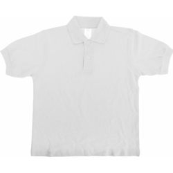 Vêt-shirt Enfant Polos manches courtes B And C PK486 Blanc