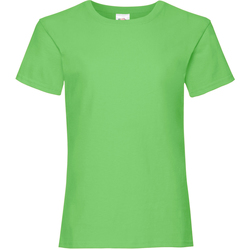 Vêtements Fille T-shirts manches courtes Fruit Of The Loom Valueweight Vert citron