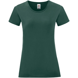 Vêtements Femme T-shirts manches courtes Fruit Of The Loom 61432 Vert foncé