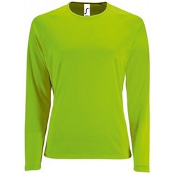 Vêtements Femme T-shirts manches longues Sols 2072 Vert néon
