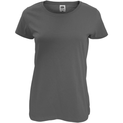 Vêtements Femme T-shirts manches courtes Fruit Of The Loom 61420 Graphite clair