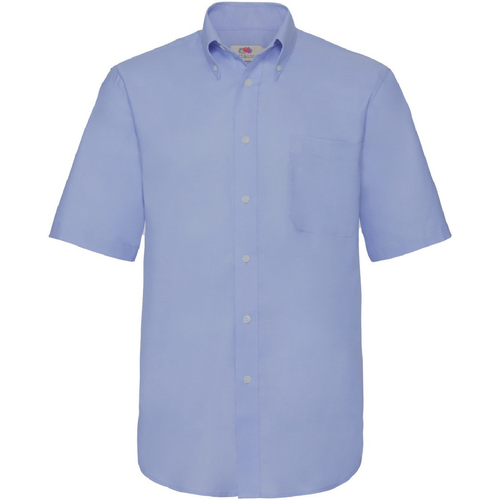 Vêtements Homme Chemises manches courtes Fruit Of The Loom 65112 Bleu