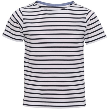 Vêtements Enfant T-shirts manches courtes Asquith & Fox AQ075 Blanc/Bleu marine