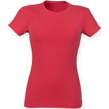 Vêtements Femme T-shirts manches courtes Skinni Fit SK161 Rouge Triblend