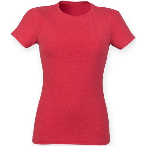 Vêtements Femme Cotton animal print shirt Skinni Fit SK161 Rouge