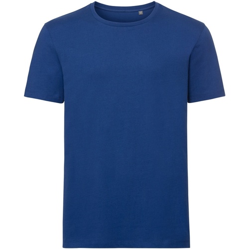 Vêtements Homme T-shirts collared manches longues Russell R108M Bleu