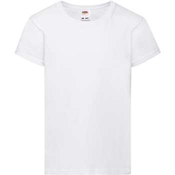 Vêtements Fille T-shirts manches courtes Fruit Of The Loom Valueweight Blanc