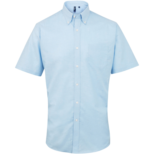 Vêtements Homme Chemises manches courtes Premier PR236 Bleu
