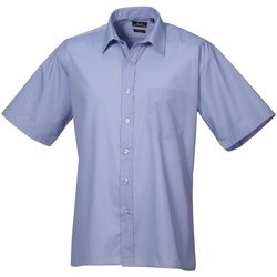 Vêtements Homme Chemises manches courtes Premier PR202 Bleu moyen