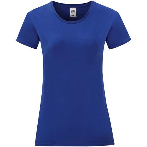 Vêtements Femme T-shirts manches longues Fruit Of The Loom Iconic Bleu