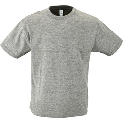 Vêtements Enfant T-shirts linen manches courtes Sols 11970 Gris chiné