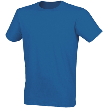 Vêtements Homme T-shirts manches courtes Skinni Fit SF121 Bleu chiné