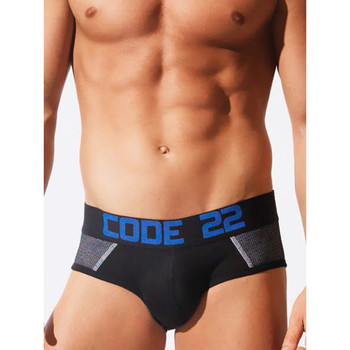 Sous-vêtements Homme Slips Code 22 Slip modal mesh Contrast Code22 Noir