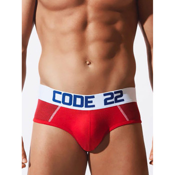 Sous-vêtements Homme Slips Code 22 Slip modal mesh Contrast Code22 Rouge