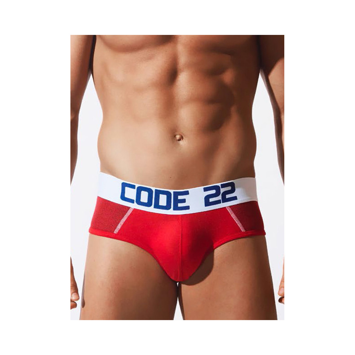 Sous-vêtements Homme Slips Code 22 Slip modal mesh Contrast Code22 Rouge