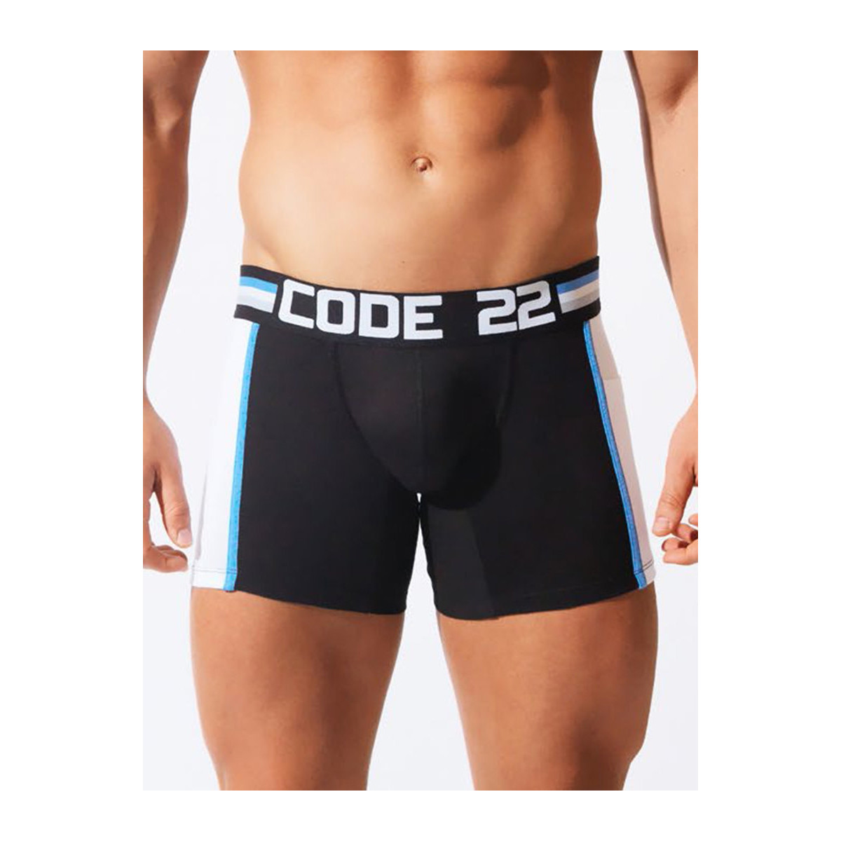 Sous-vêtements Homme Boxers Code 22 Boxer long Asymmetric sport Code22 Noir