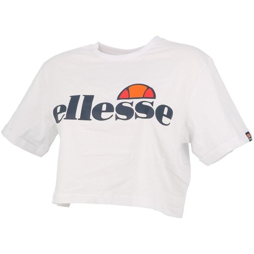 Vêtements Femme zebra-print short-sleeve T-shirt Ellesse Alberta  tee court blanc Blanc