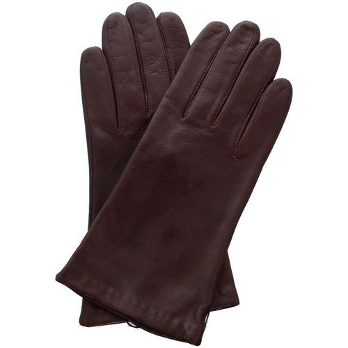 Accessoires textile Femme Gants Glove Story Gants cuir  ref_23653 605 Bordeaux Rouge