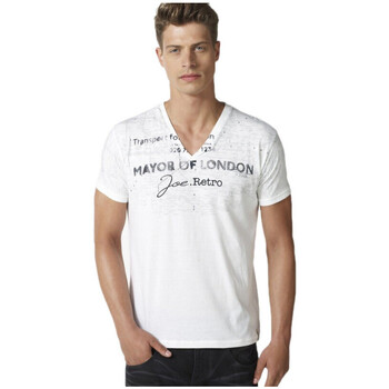 Vêtements Homme Polos manches courtes Joe Retro T-Shirt Homme  Tarbe Blanc Blanc