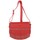 Sacs Femme Sacs porté main Fuchsia Sac demi rond à rabat frange cloutée  Mumbai Rouge Multicolore