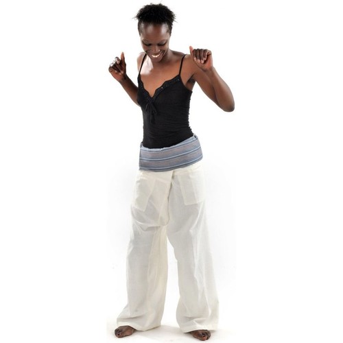 Vêtements Femme Pantalons fluides / Sarouels Fantazia Bermuda Jeans LND Lunender Mais Mulher P et bleu Blanc