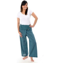 Vêtements Pantalons fluides / Sarouels Fantazia Pantalon Thai gris bleu Gris-Bleu