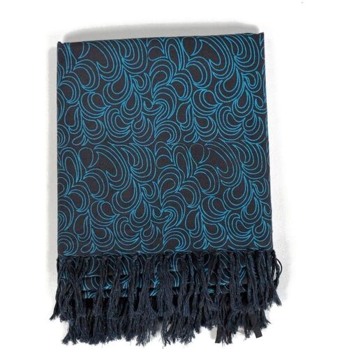 Accessoires textile Echarpes / Etoles / Foulards Fantazia Cheche foulard coton Latika noir turquoise Noir
