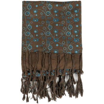 echarpe fantazia  foulard keffieh coton roots connection marron bleu 