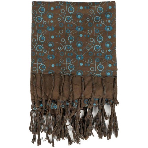 Fantazia Foulard keffieh coton Roots connection marron bleu Marron -  Accessoires textile echarpe 20,00 €