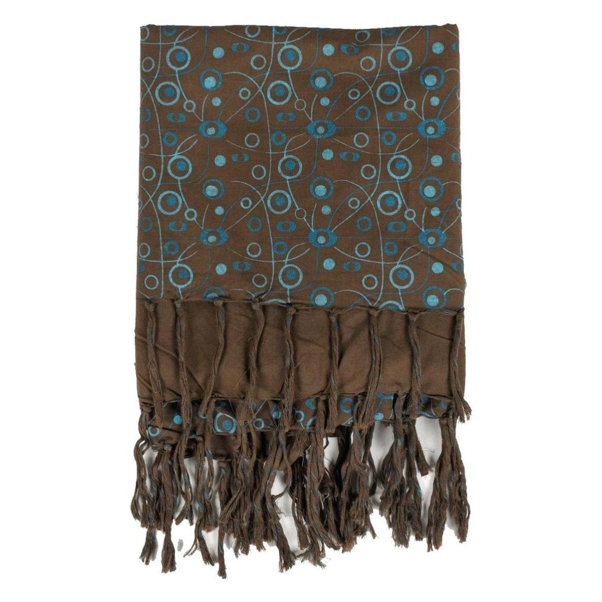 Accessoires textile Echarpes / Etoles / Foulards Fantazia Foulard keffieh coton Roots connection marron bleu Marron