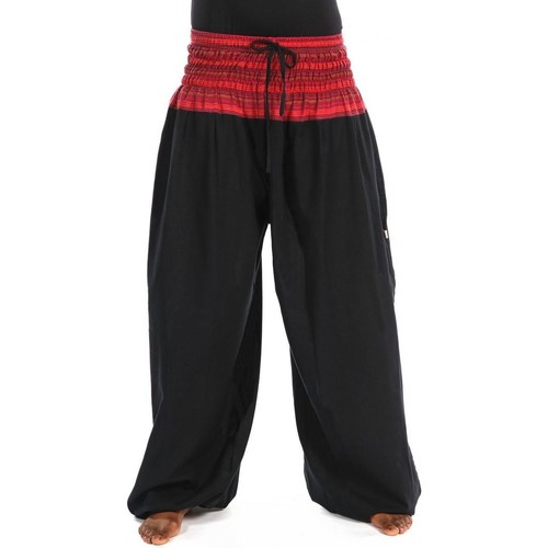 Fantazia Pantalon sarouel elastique grande taille Khaita Noir - Vêtements  Pantalons fluides Femme 23,20 €