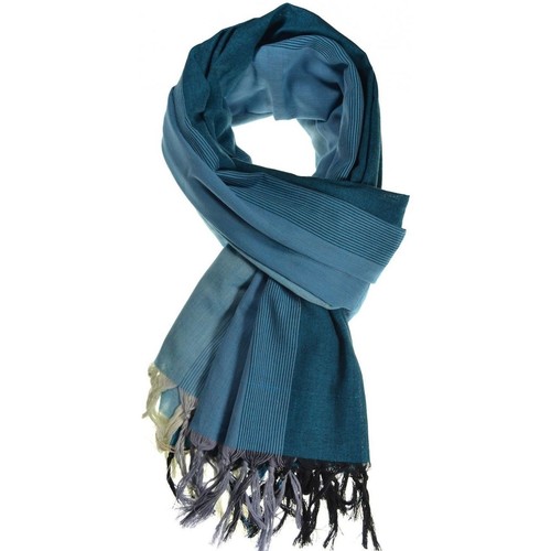 Accessoires textile Echarpes / Etoles / Foulards Fantazia Cheche foulard coton basic ethnic degrade bleu Bleu