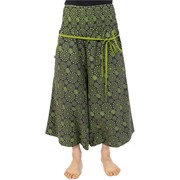 Sarouel pantacourt jupe femme elastique imprime etoile