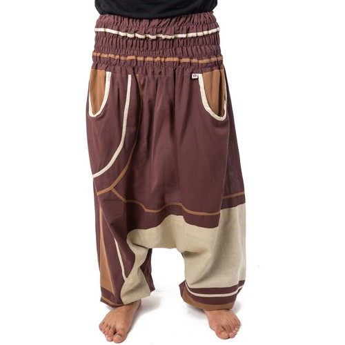 Vêtements Pantalons | Sarouel homme femme elastique grande taille Brownie chocolat - RC52960