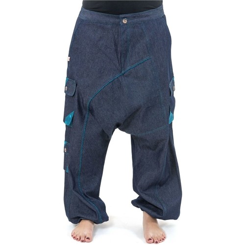 Vêtements Jeans | Sarouel baggy mixte jean denim urban ethnic Sikkou - DA09283