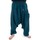 Vêtements Men in Black and White Pantalon sarwal zen Nepal homme femme coton leger bleu petrole Bleu