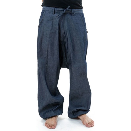 Homme Fantazia Pantalon sarouel baggy jean homme urban street Sahari Bleu - Vêtements Pantalons fluides Homme 31 