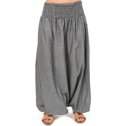Vêtements Pantalon Zen Cache-tresor Fantazia Sarouel grande taille extra longue fourche Linoh Gris